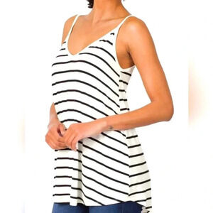 Zenana spaghetti strap stripped tank top/cami